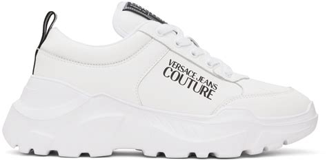 versace jeans couture white speedtrack sneakers|Versace couture sneakers women's.